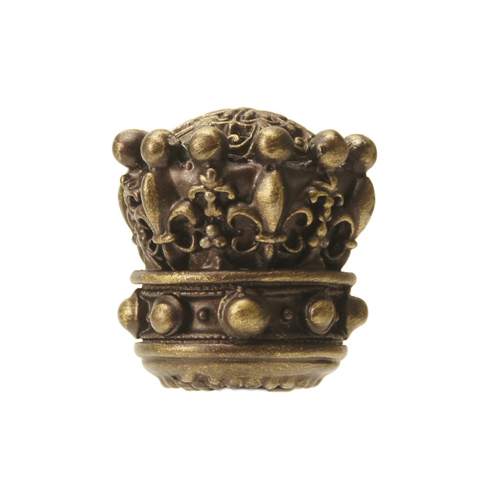 Carpe Diem King Henry Large Round Knob in Antique Brass