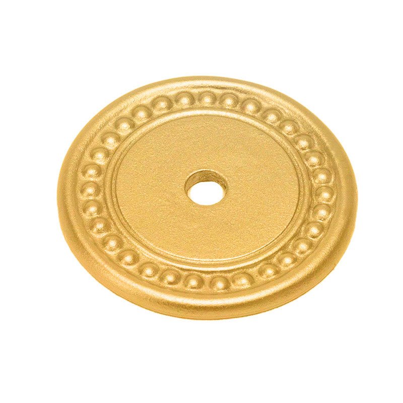 Carpe Diem Round Beaded Backplate in Satin Gold