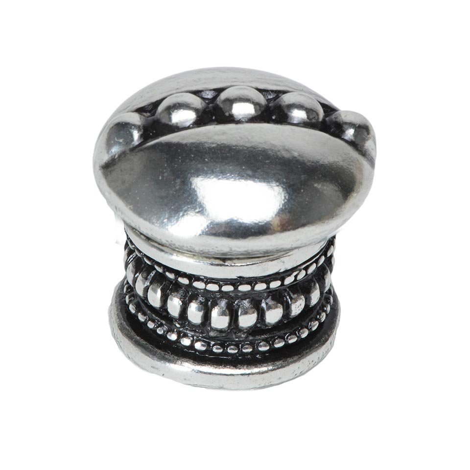 Carpe Diem Beaded Round Knob With Beaded Center And Beaded Treatment On Bottom in Oil Rubbed Bronze