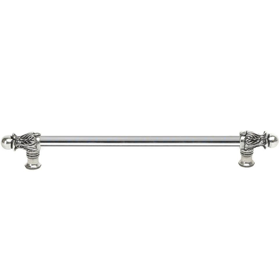 Carpe Diem Acanthus 22" Centers 1/2" Round Smooth Bar Long Pull Romanesque Style in Cobblestone