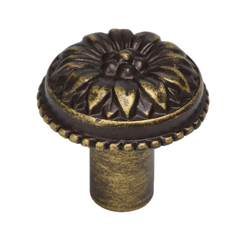 Carpe Diem Large Knob in Antique Brass