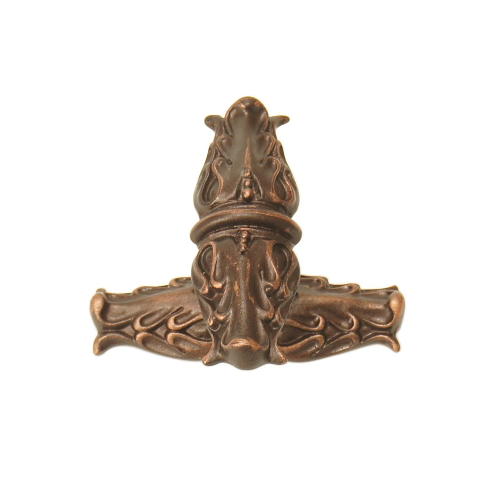 Carpe Diem Acanthus Leave Large Knob With Rope Small Backplate Romanesque Style in Chrysalis