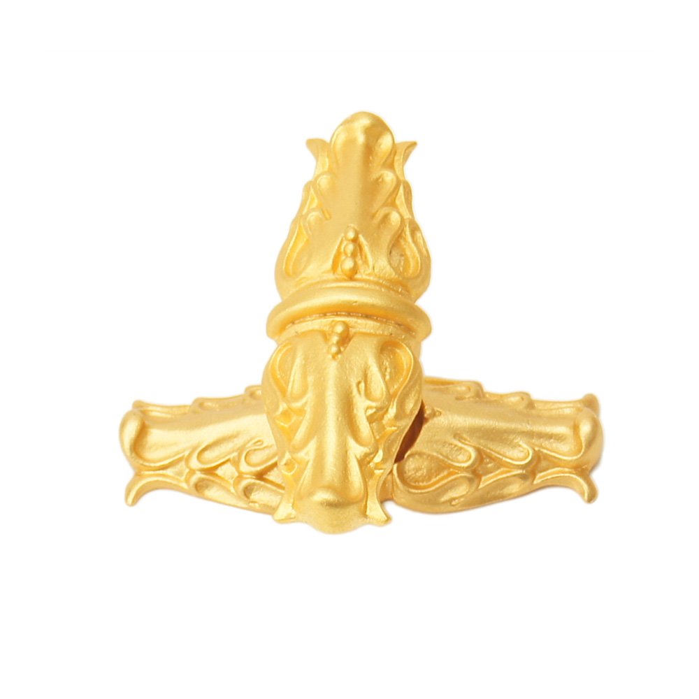 Carpe Diem Acanthus Leave Large Knob With Rope Small Backplate Romanesque Style in Satin Gold