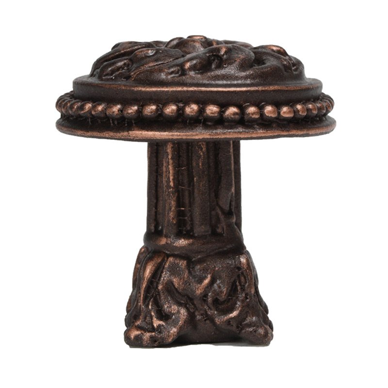 Carpe Diem 1 7/16" Beaded Large Knob with Column Base Rosette Style in Oil Rubbed Bronze