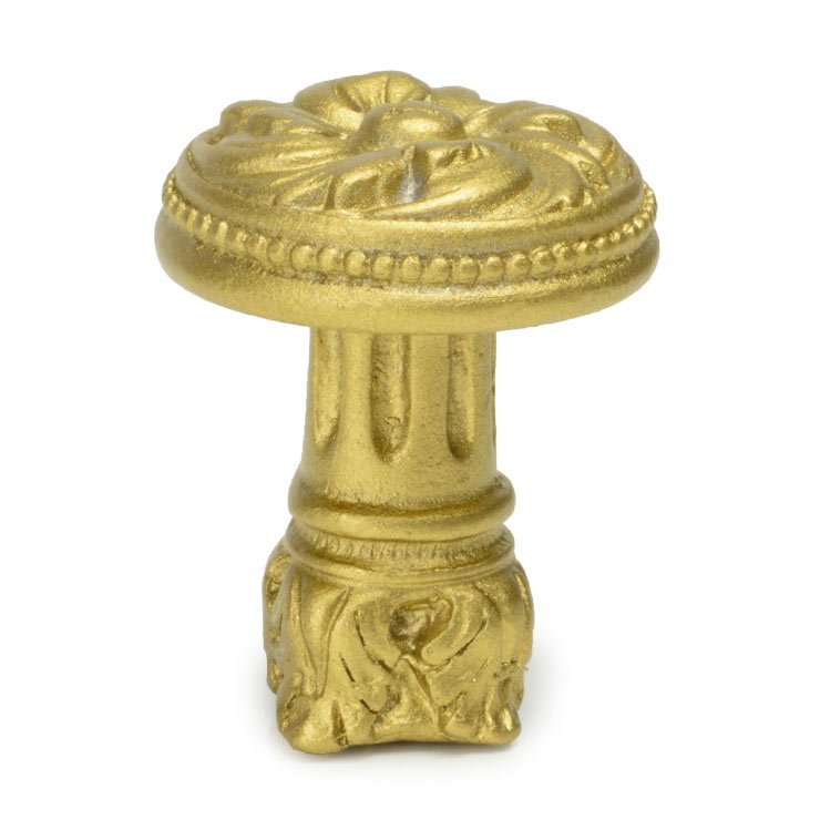 Carpe Diem Beaded Knob with Column Base in Soft Gold