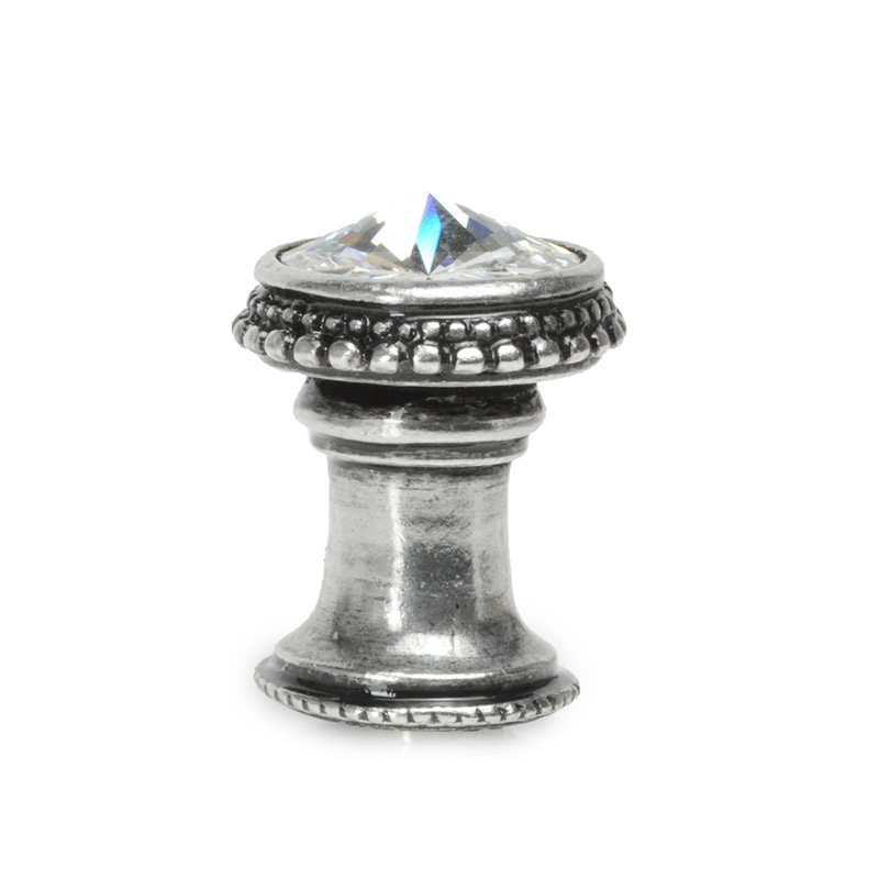 Carpe Diem 15/16" Diameter Knob With 18mm Rivoli Swarovski Crystal in Chalice with Crystal
