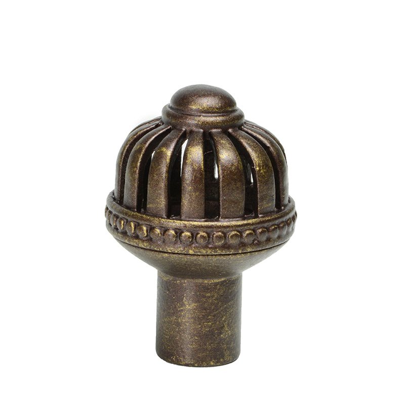 Carpe Diem Round Medium Knob in Antique Brass