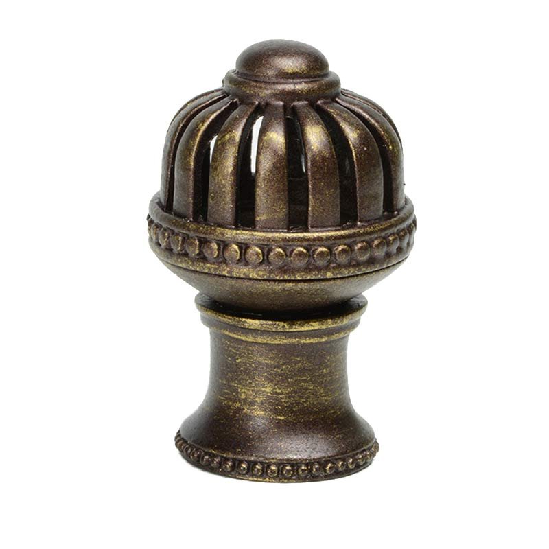 Carpe Diem Small Knob Rosette Style With Sleeve in Antique Brass