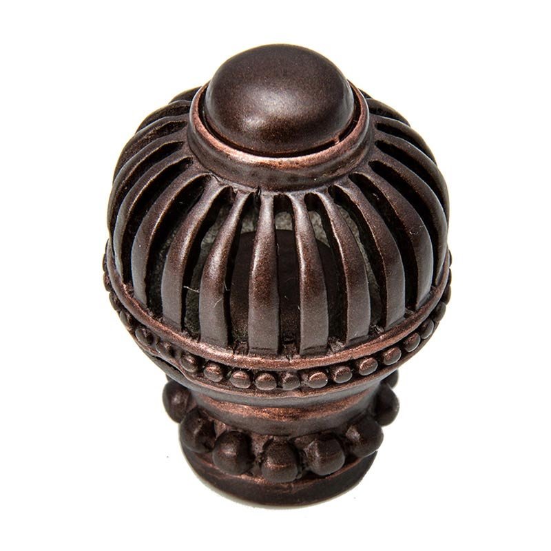 Carpe Diem Round Large Knob with Beaded Bottom in Oil Rubbed Bronze
