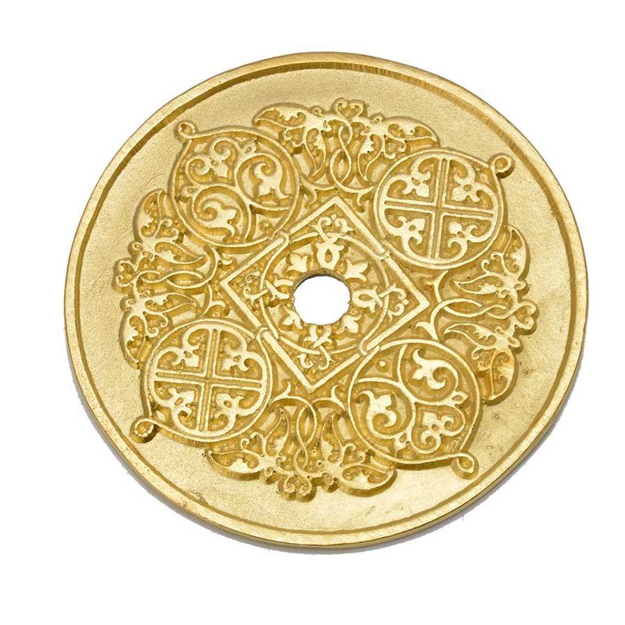 Carpe Diem Large Round Backplate in Bronze