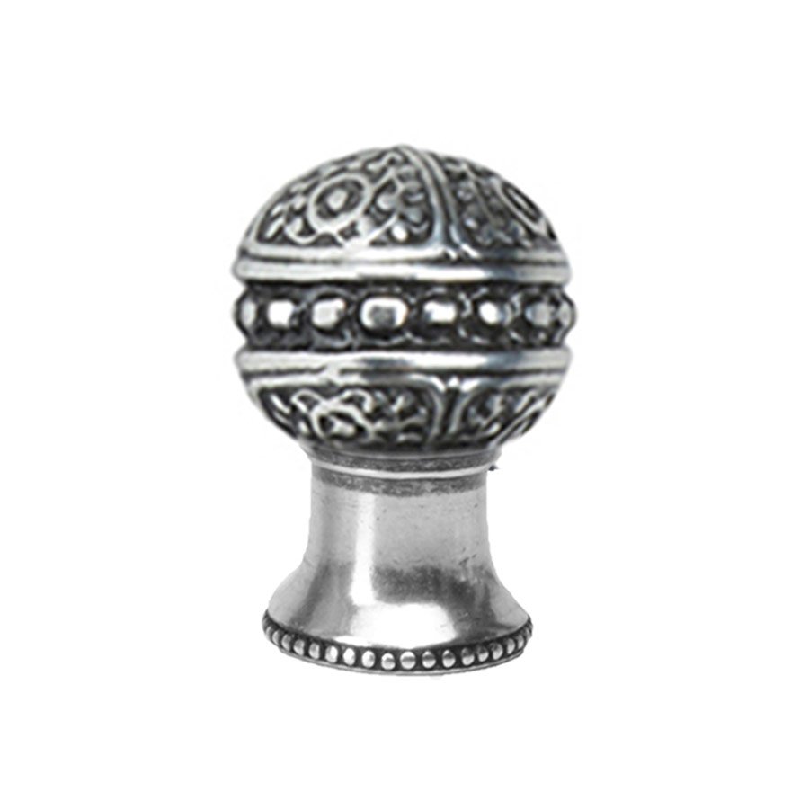 Carpe Diem Small Round Knob in Antique Brass