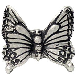 Carpe Diem Butterfly Knob in Platinum