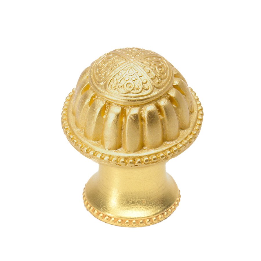Carpe Diem Ridged Knob in Antique Brass