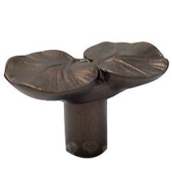 Carpe Diem Lily Pad Oval Knob in Oil Rubbed Bronze
