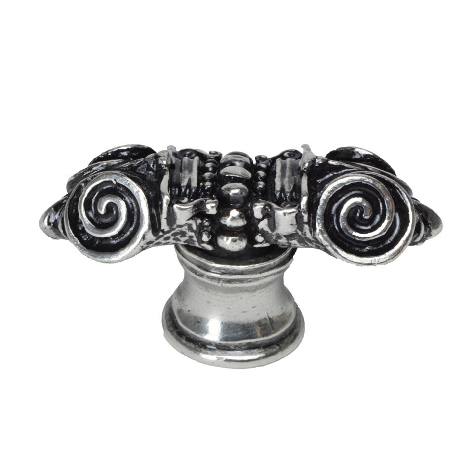 Carpe Diem Column Knob in Antique Brass