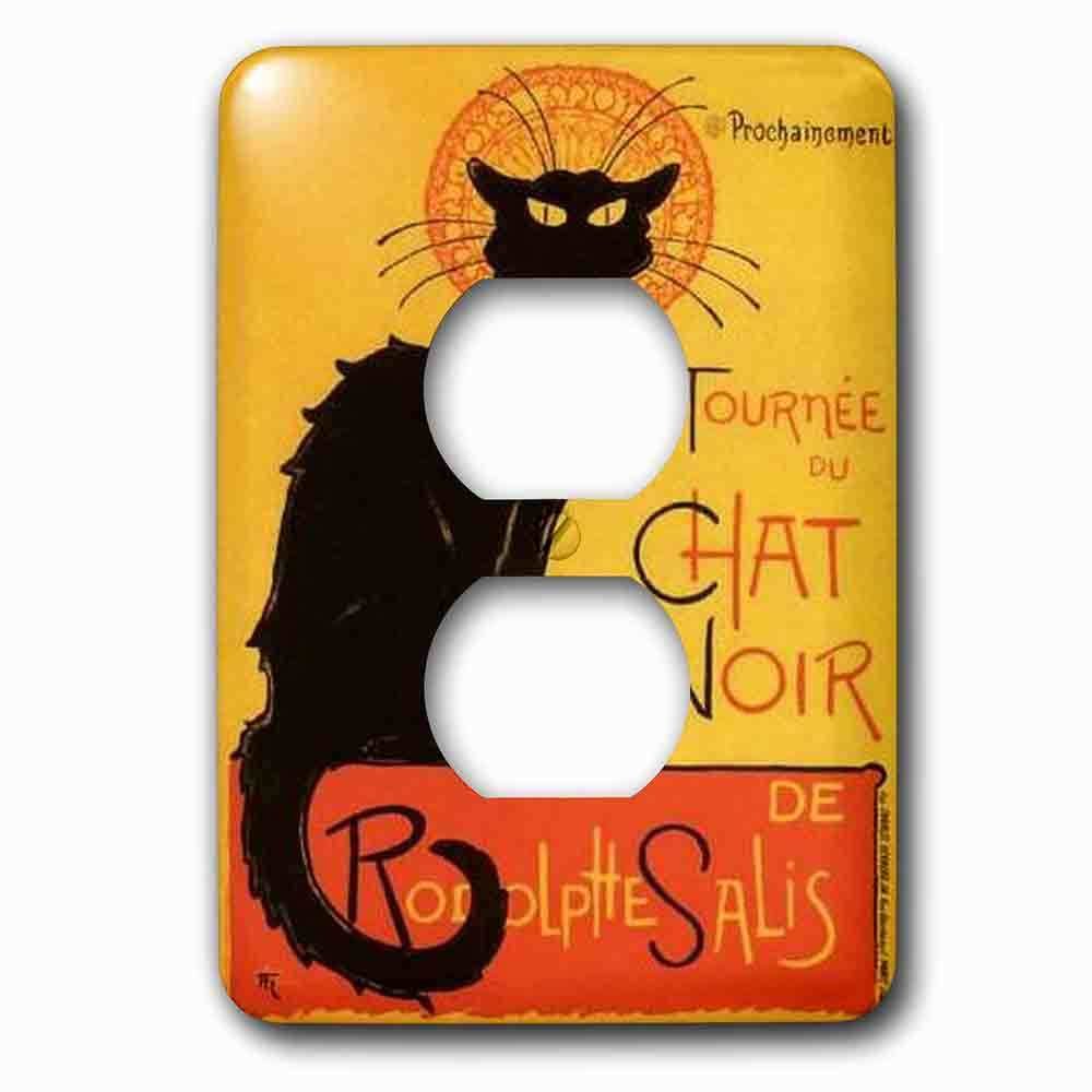 Jazzy Wallplates Single Duplex Outlet With Cats Le Chat Noir