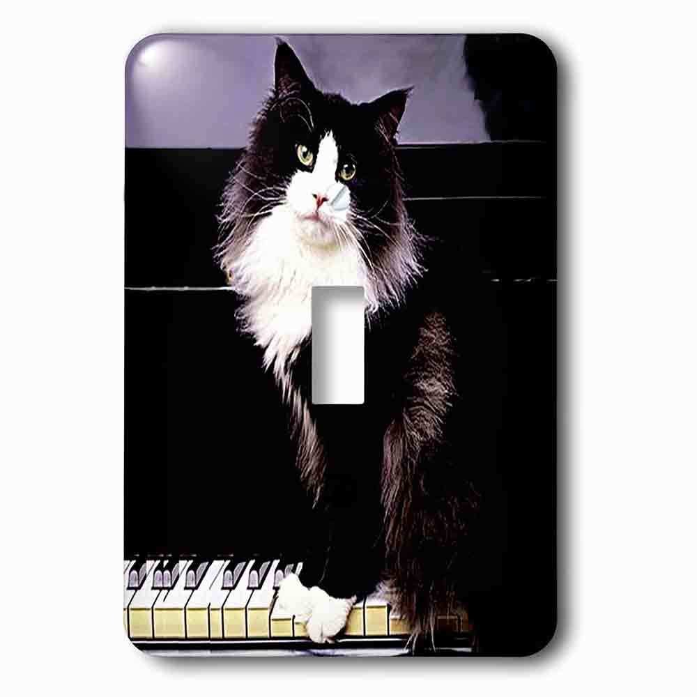 Jazzy Wallplates Single Toggle Wallplate With Tuxedo Cat