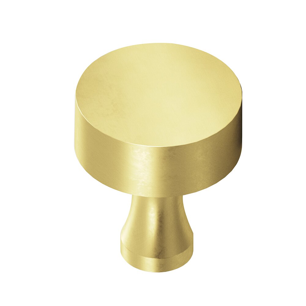 Colonial Bronze 1" Diameter Knob in Matte Satin Brass