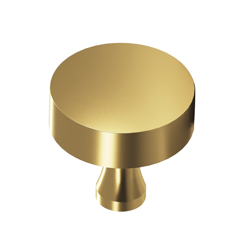 Colonial Bronze 1 1/2" Diameter Knob in Satin Brass