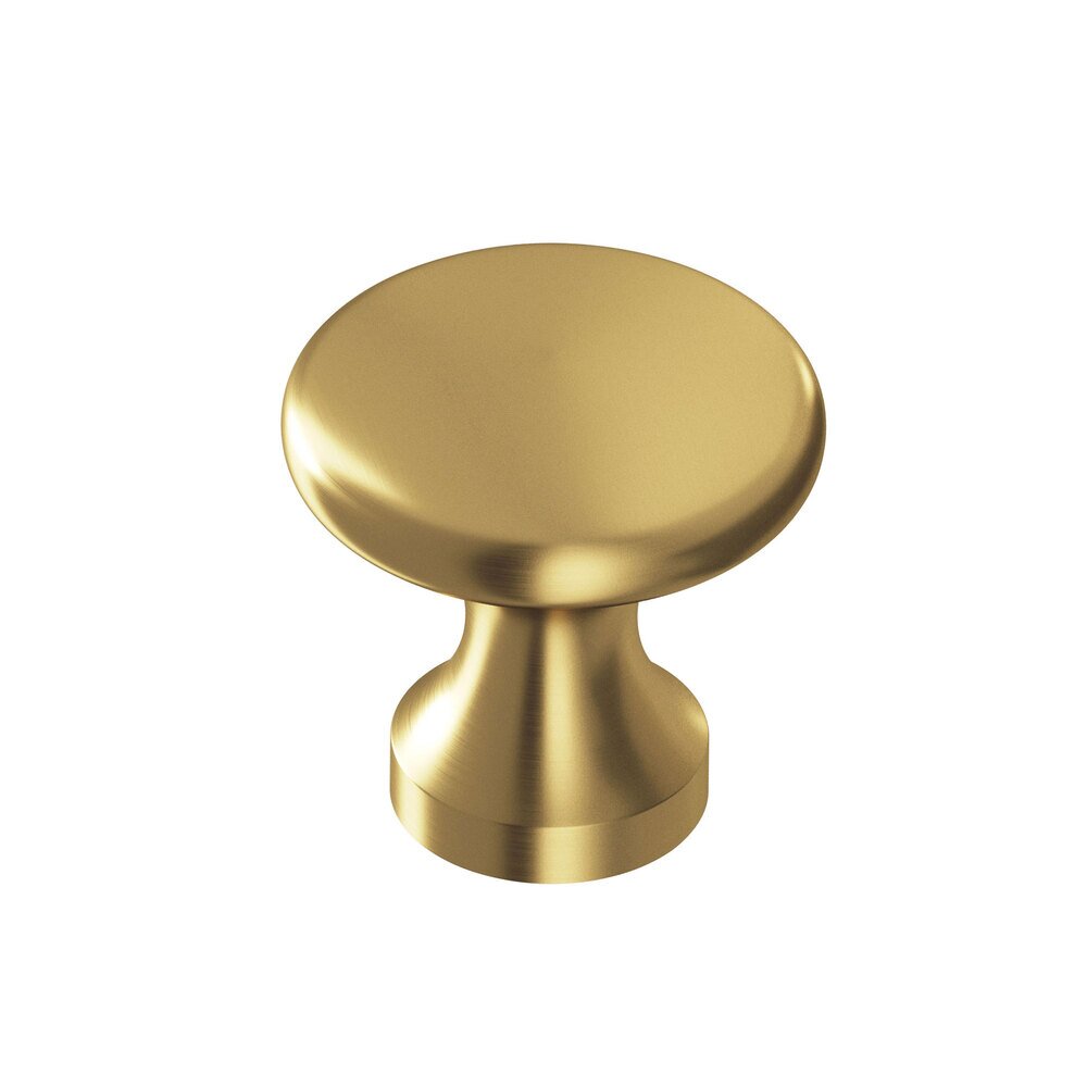 Colonial Bronze 7/8" Diameter Knob in Satin Brass