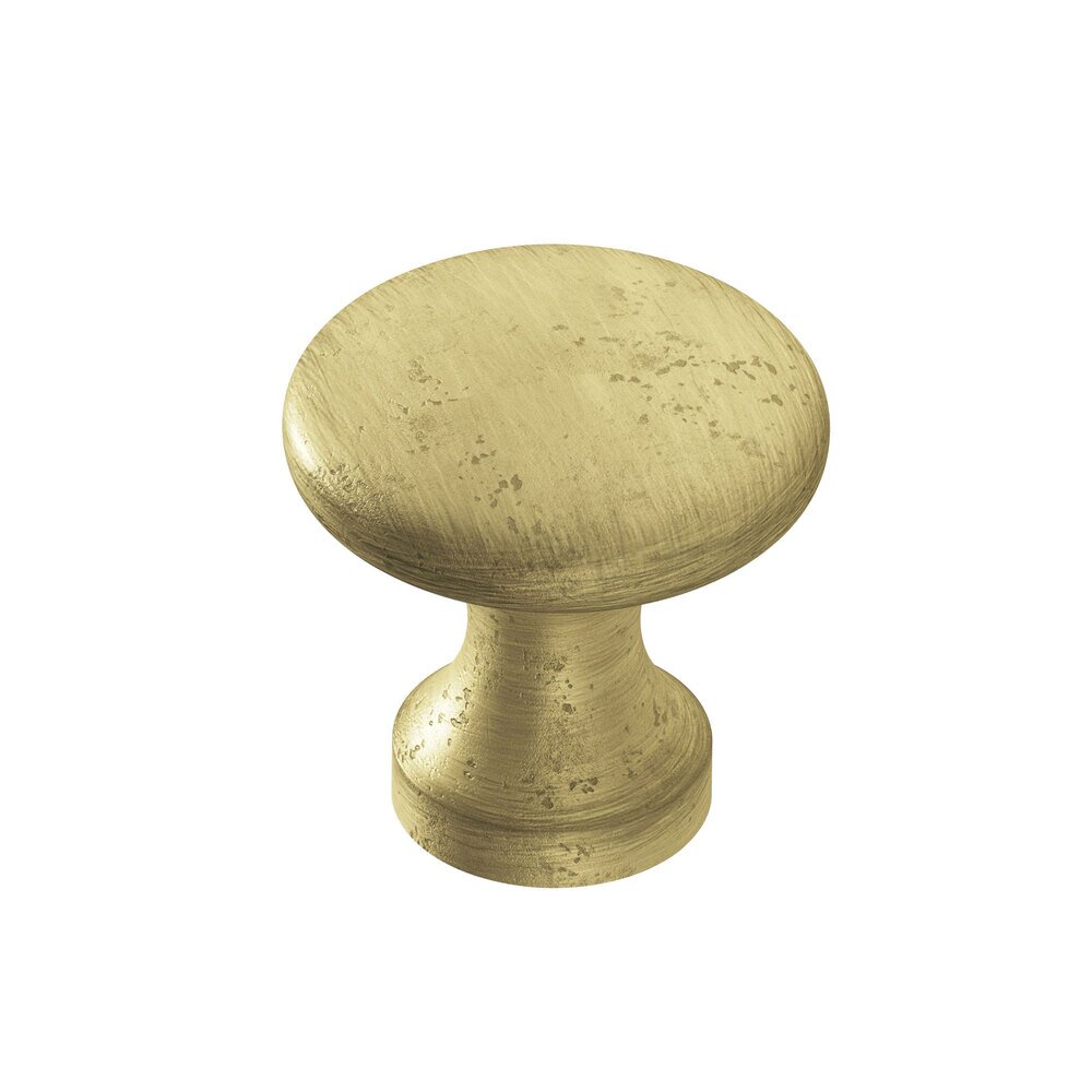 Colonial Bronze 7/8" Diameter Knob In Distressed Antique Brass