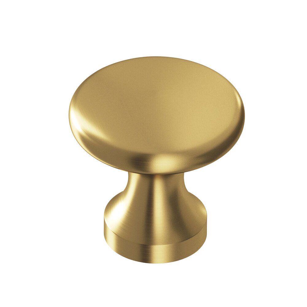 Colonial Bronze 1 1/8" Diameter Knob In Unlacquered Satin Brass