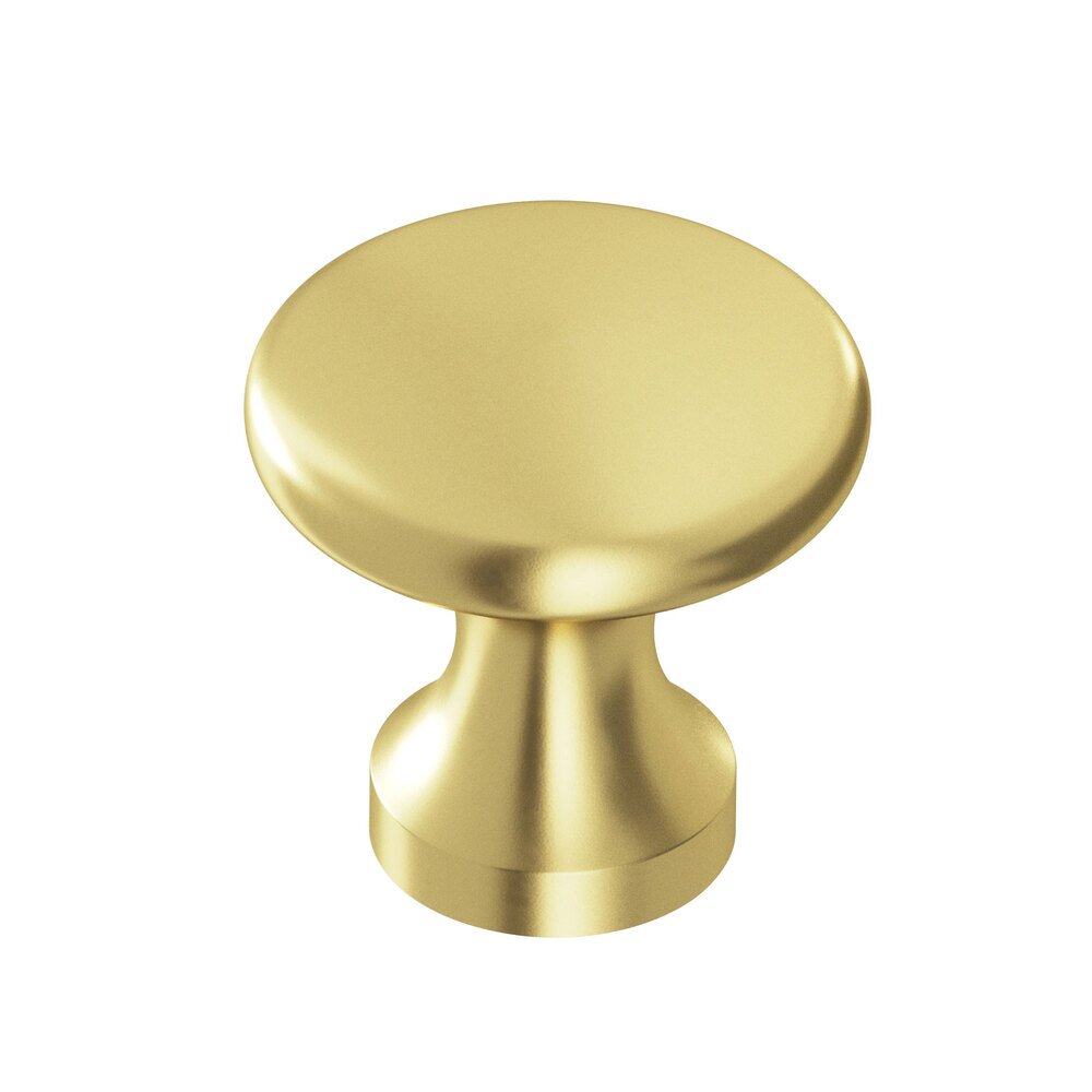 Colonial Bronze 1 1/8" Diameter Knob in Matte Satin Brass