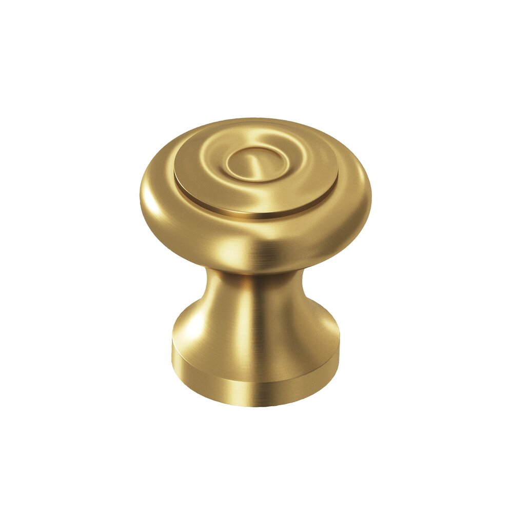 Colonial Bronze 5/8" Diameter Knob in Satin Brass