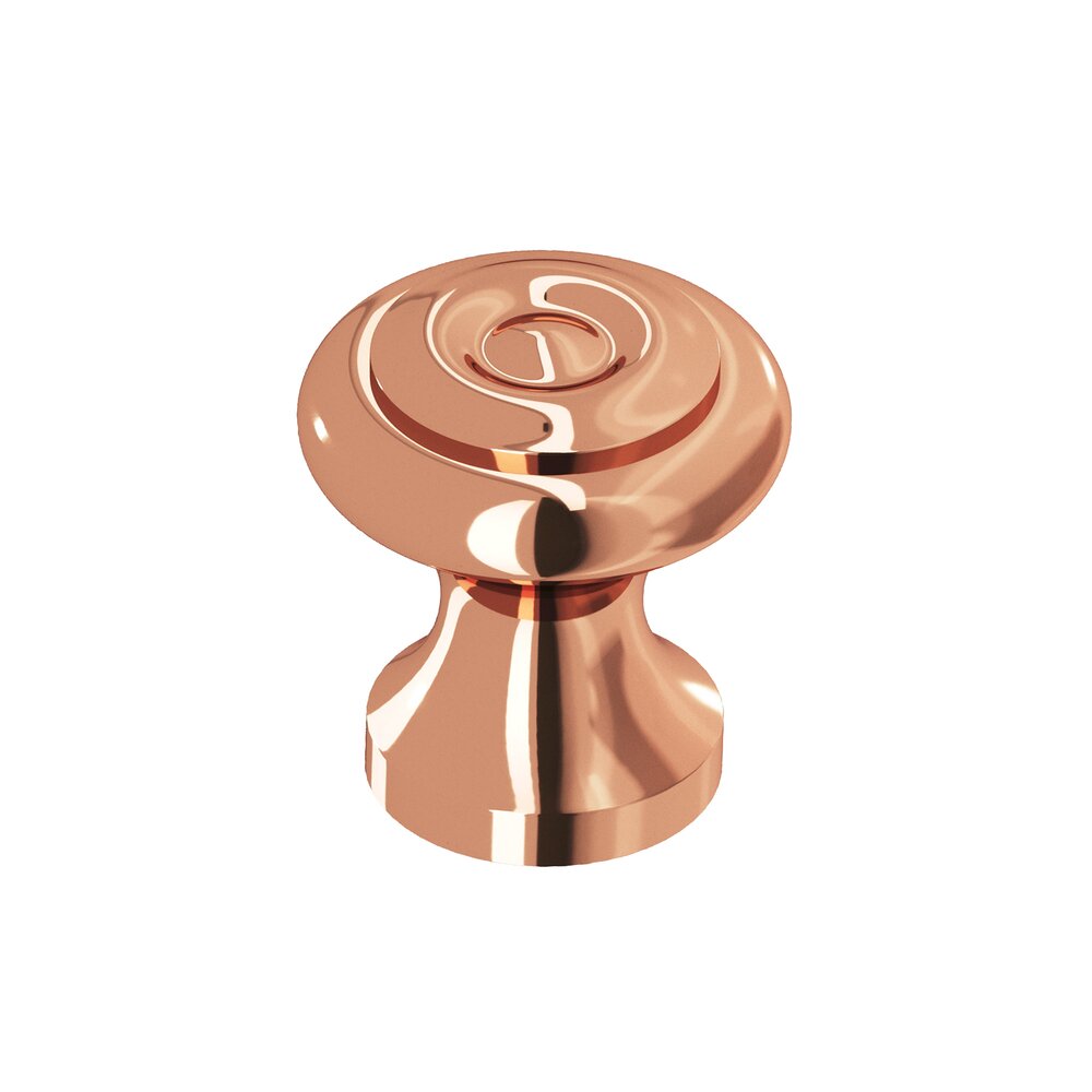 Colonial Bronze 5/8" Diameter Knob In Polished Copper