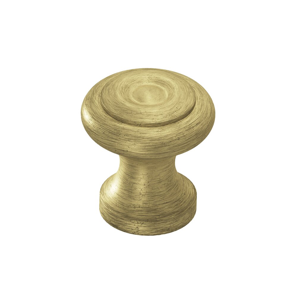 Colonial Bronze 5/8" Diameter Knob in Distressed Antique Brass