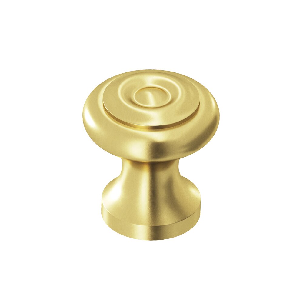 Colonial Bronze 5/8" Diameter Knob In Matte Satin Brass
