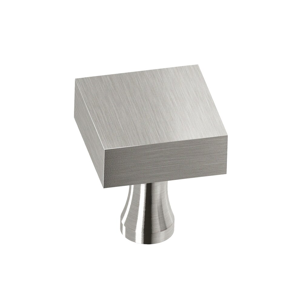 Colonial Bronze 1" Square Knob In Nickel Stainless