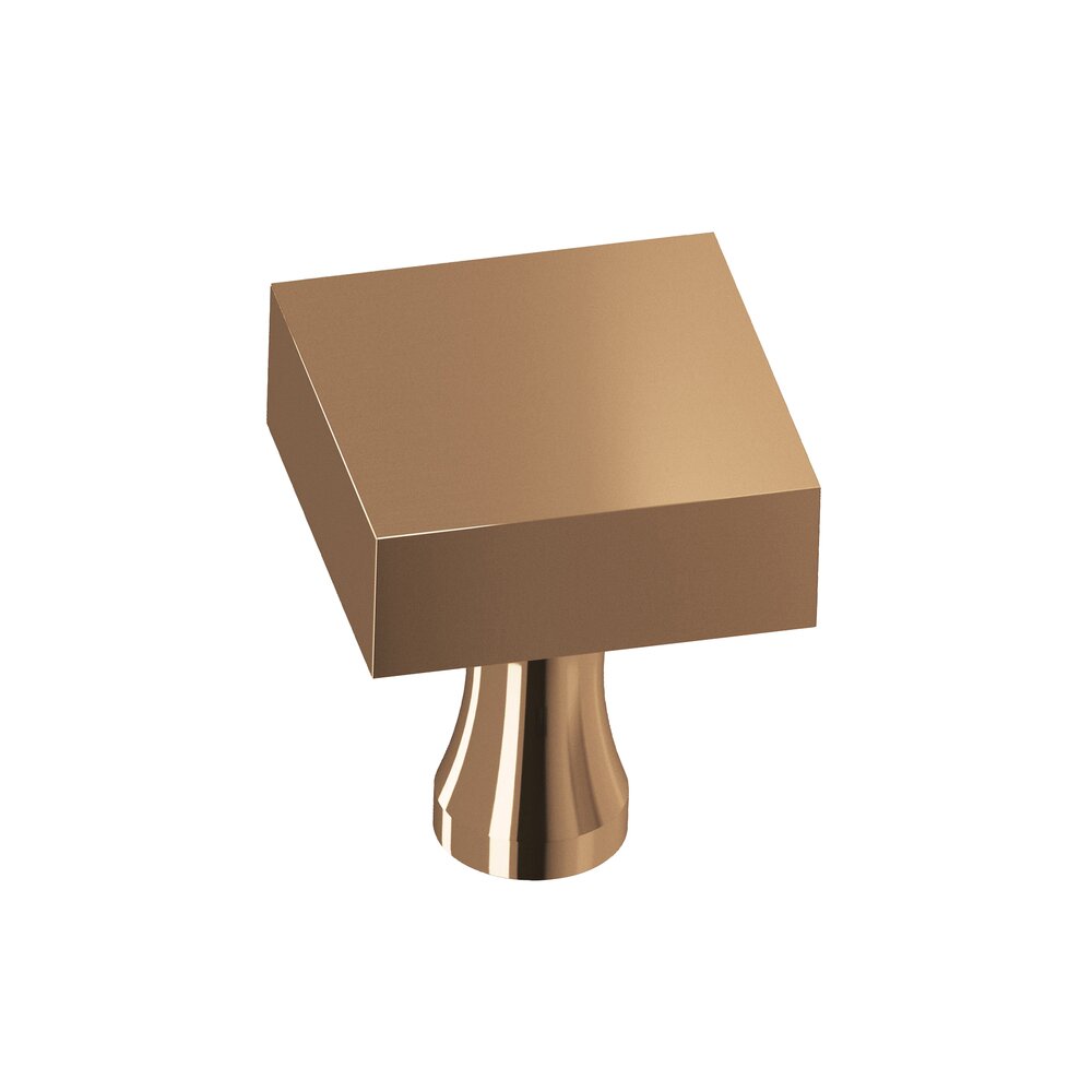 Colonial Bronze 1" Square Knob In Polished Bronze