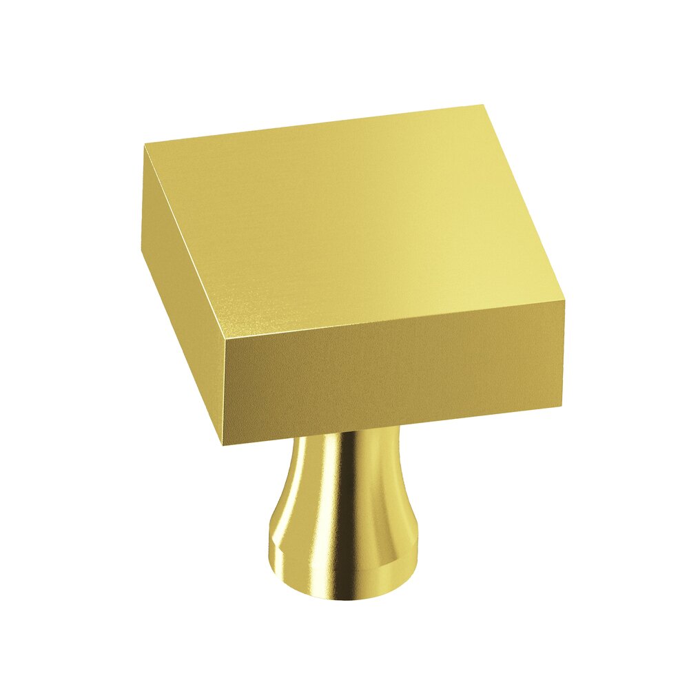 Colonial Bronze 1 1/2" Square Knob In French Gold