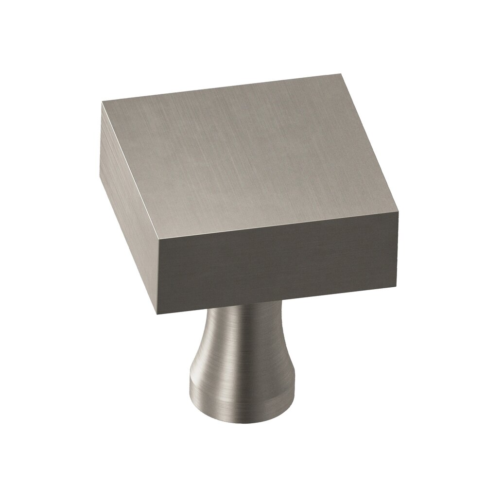 Colonial Bronze 1 1/2" Square Knob in Matte Pewter