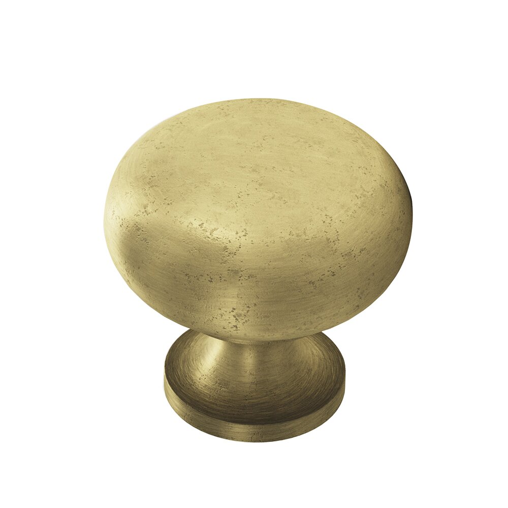 Colonial Bronze 1 1/8" Diameter Knob in Distressed Antique Brass