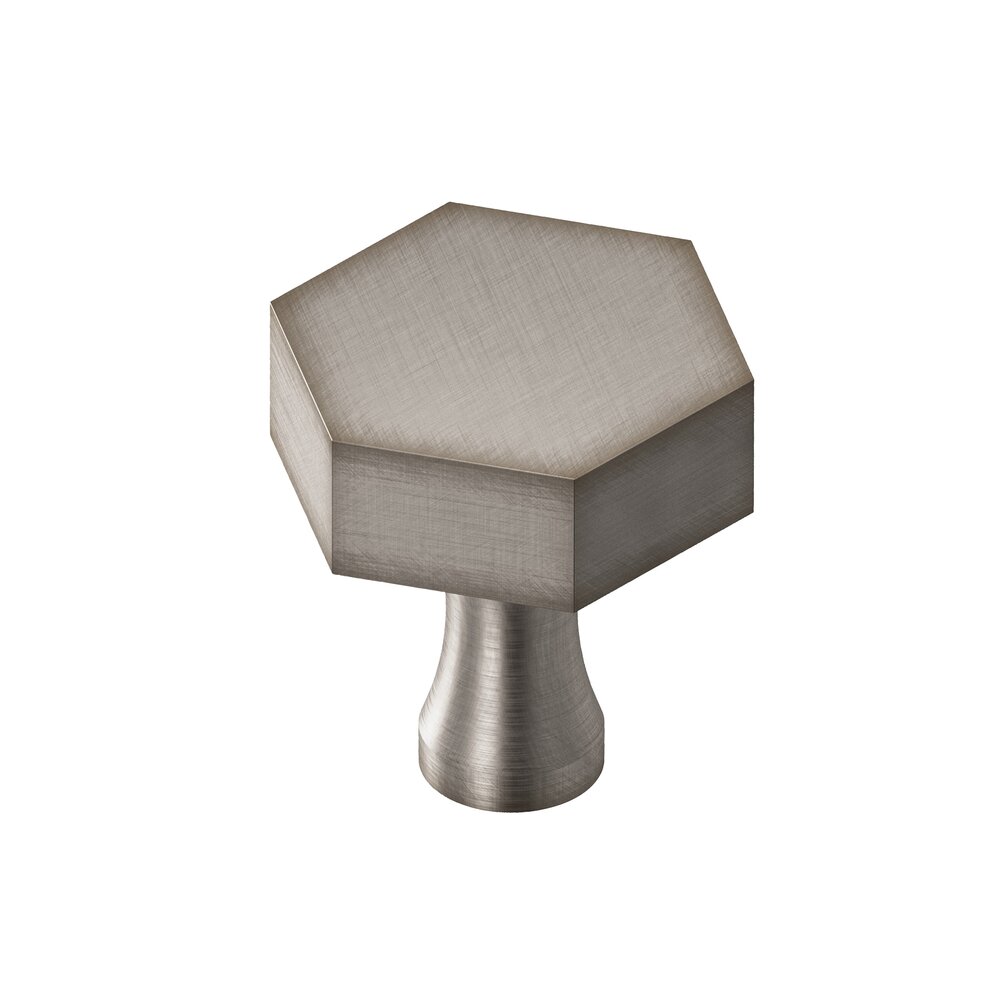 Colonial Bronze 1" Hex Knob In Pewter
