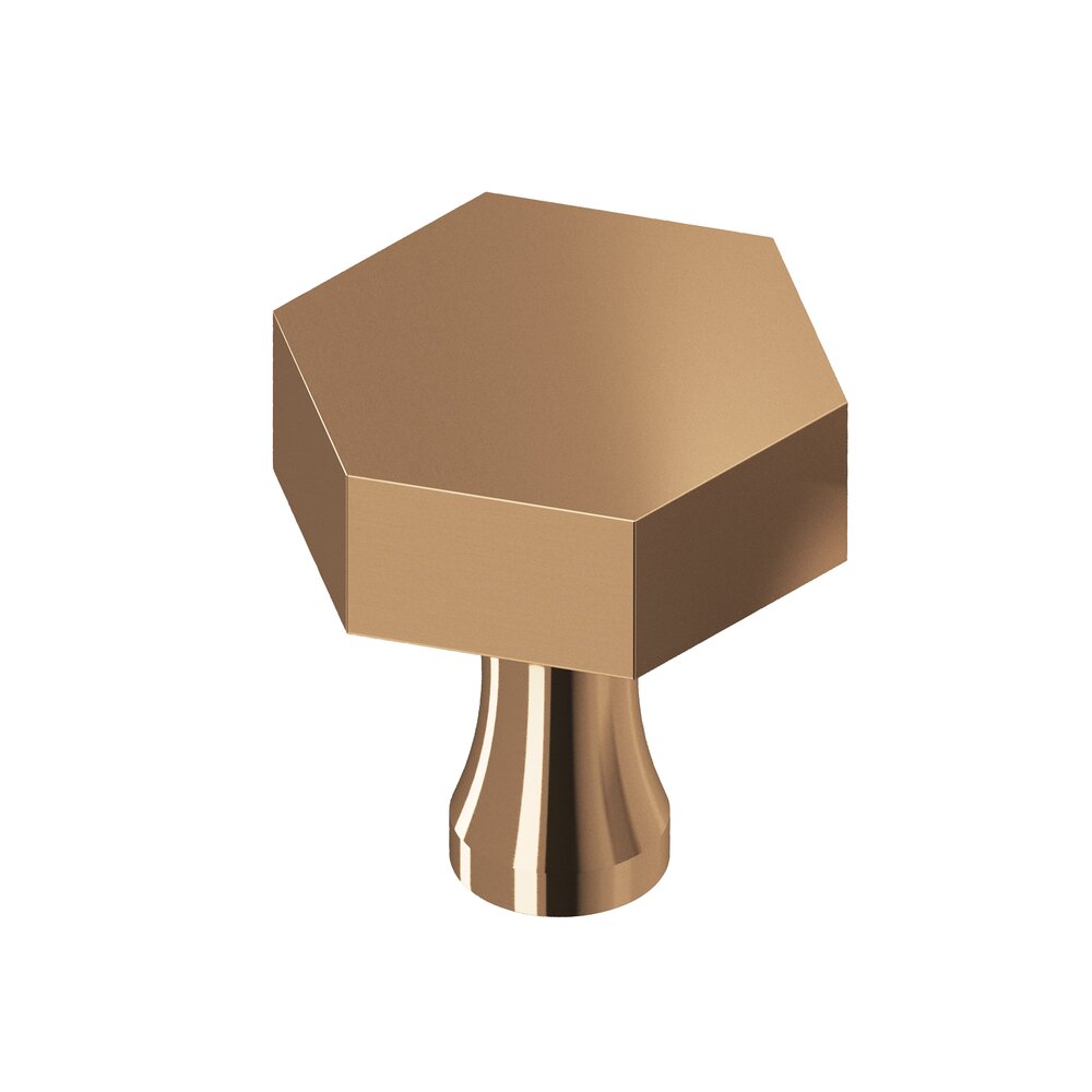 Colonial Bronze 1 1/4" Hex Knob In Polished Bronze