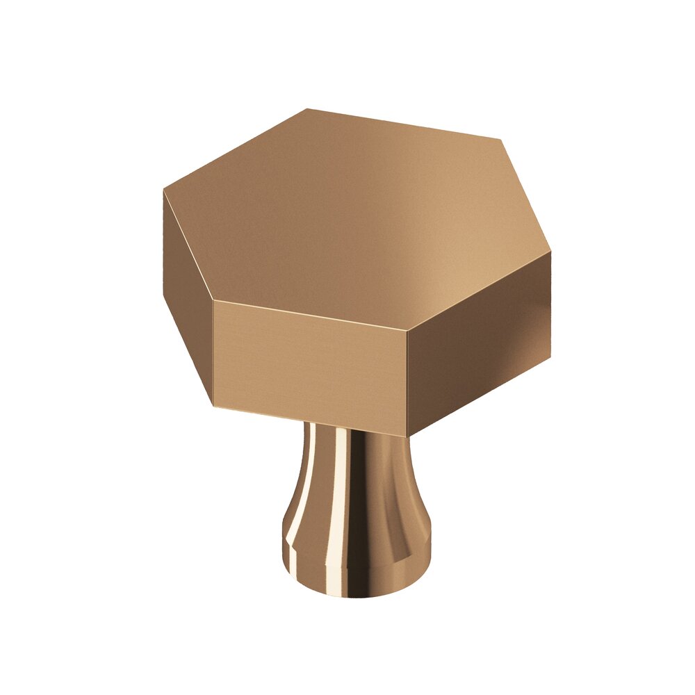 Colonial Bronze 1 1/2" Hex Knob In Polished Bronze
