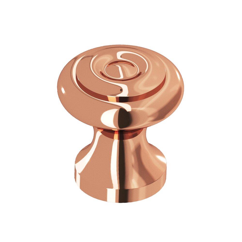 Colonial Bronze 1 1/8" Knob In Polished Copper