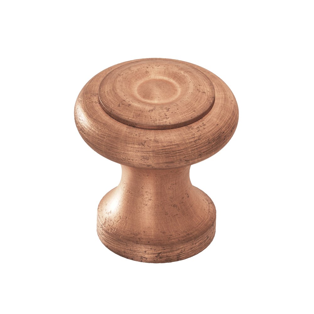 Colonial Bronze 1 1/8" Knob in Distressed Antique Copper