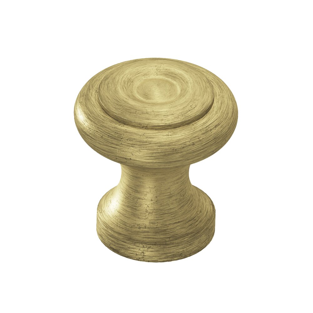 Colonial Bronze 1 1/8" Knob in Distressed Antique Brass