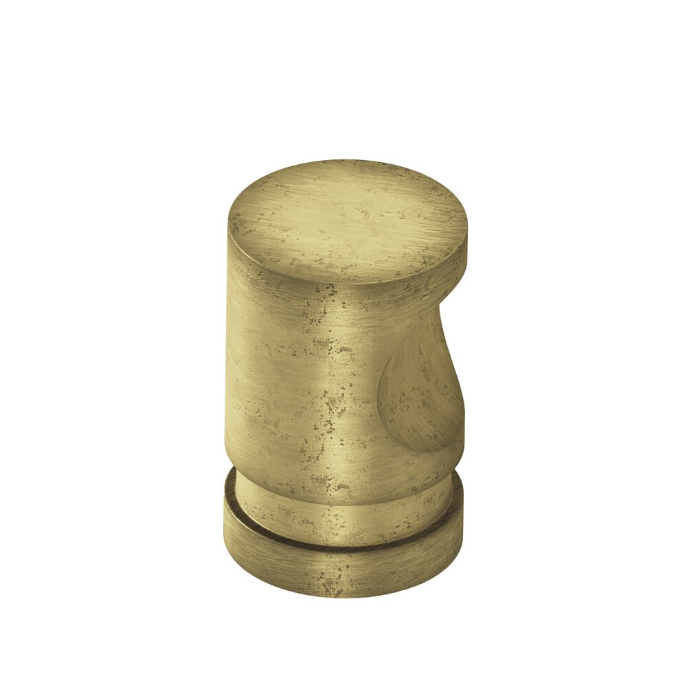 Colonial Bronze 1/2" Knob In Distressed Antique Brass