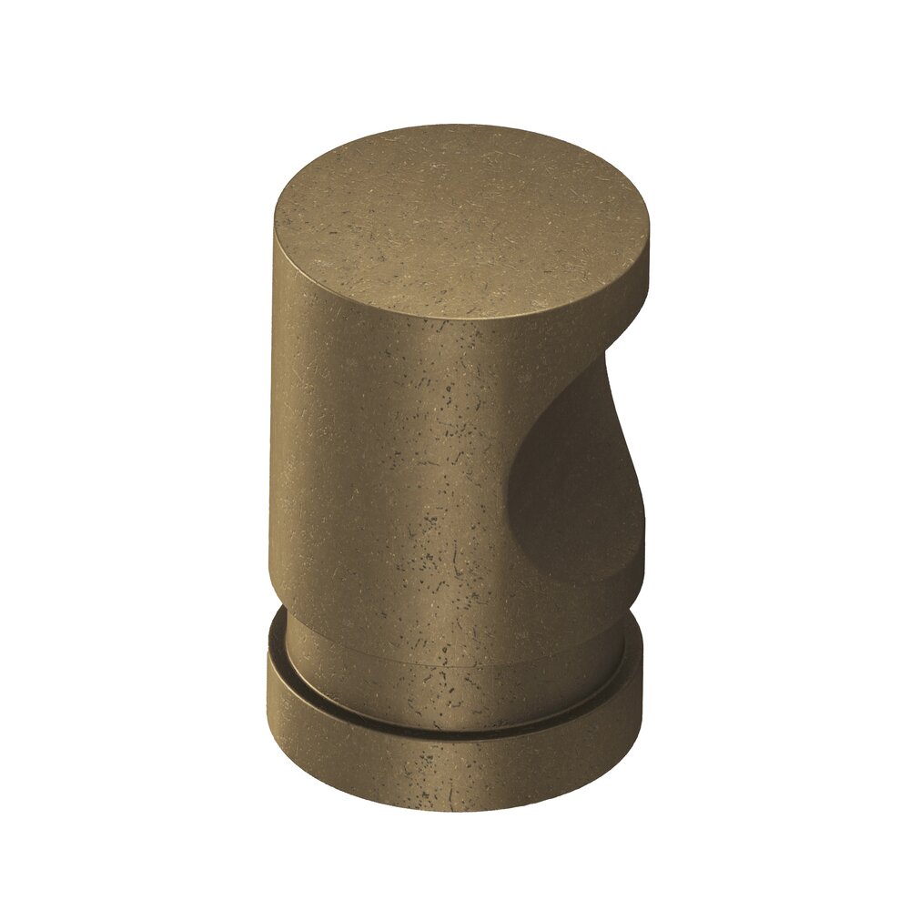 Colonial Bronze 1" Diameter Thumbprint Knob in Distressed Oil Rubbed Bronze