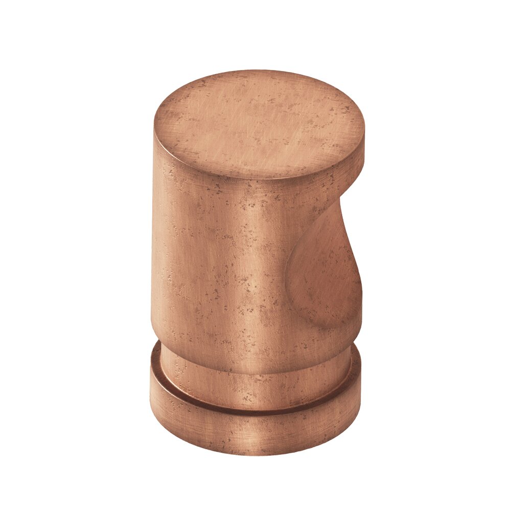 Colonial Bronze 1" Diameter Thumbprint Knob in Distressed Antique Copper