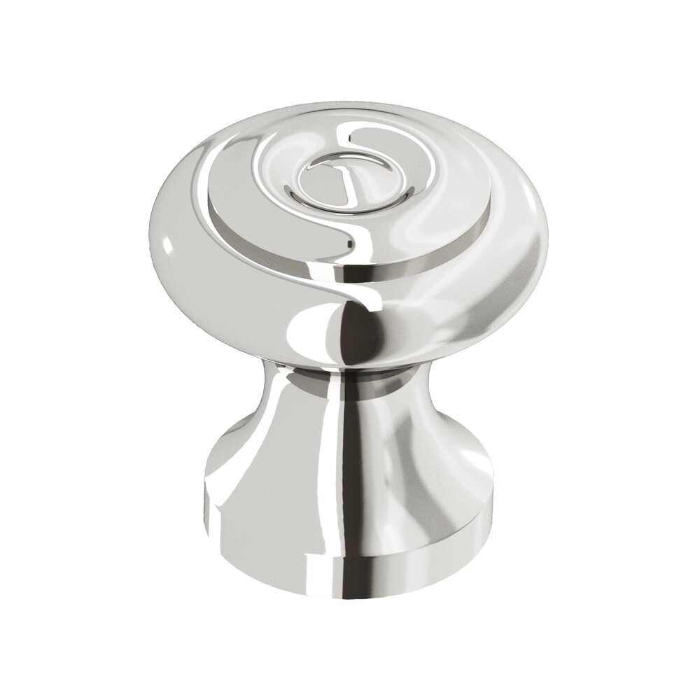 Colonial Bronze 1 1/2" Knob In Polished Nickel