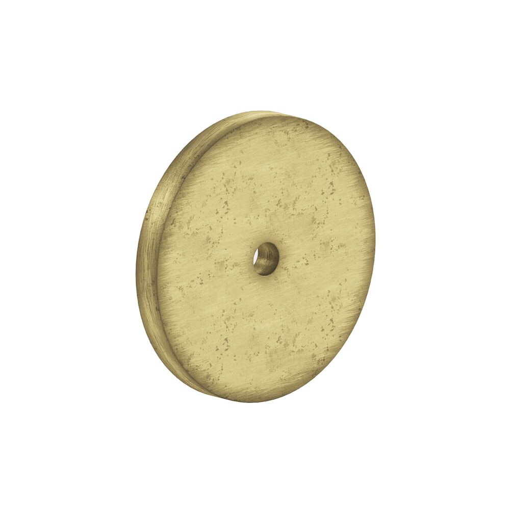 Colonial Bronze 1 1/2" Diameter Backplate in Distressed Antique Brass
