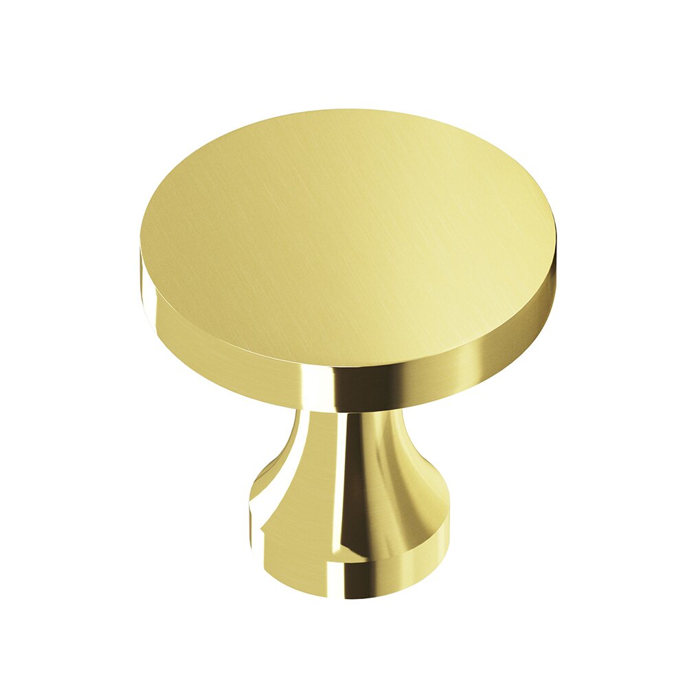 Colonial Bronze 3/4" Diameter Knob In Polished Brass Unlacquered
