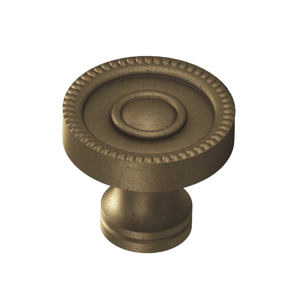 Colonial Bronze 1 1/8" Diameter Knob in Distressed Oil Rubbed Bronze
