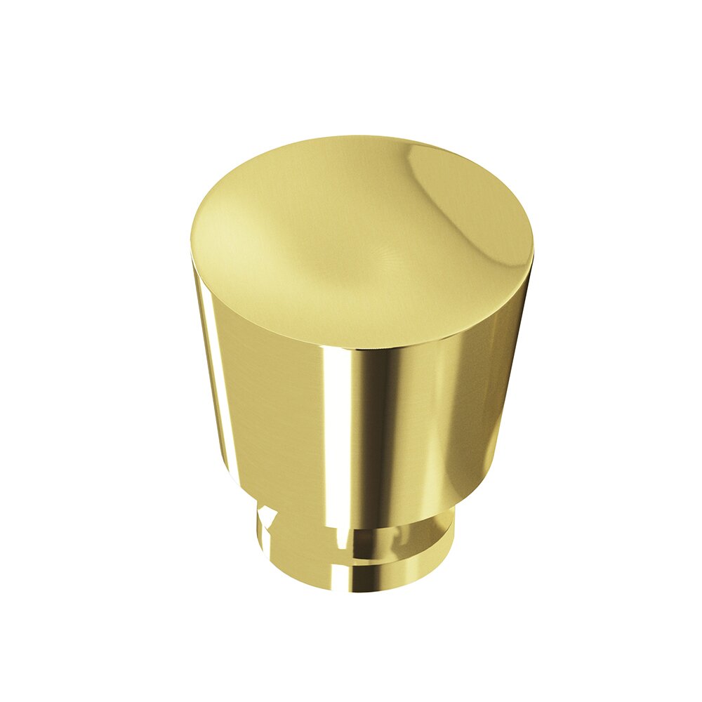 Colonial Bronze 1 1/4" Knob In Unlacquered Polished Brass